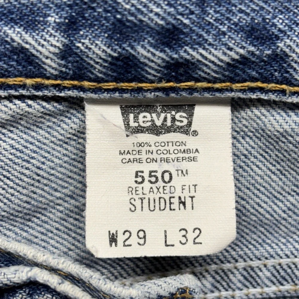 Vintage Levi's 550 Relaxed Fit Mens 29x32 Student‎ Fit Medium Wash Denim 90s Y2K